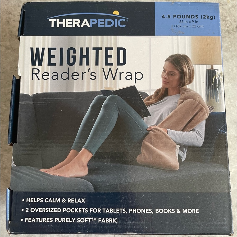 NWT Therapedic Weighted Reader’s Wrap. Brand new. Never opened.